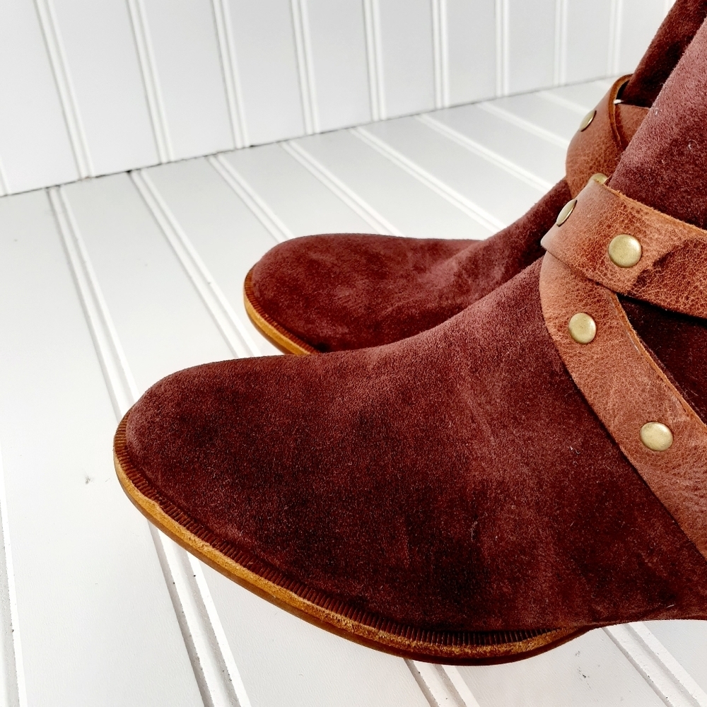 NEW Kork-Ease® Kenai  Burgundy Leather Bootie C296 - Picture 7 of 11